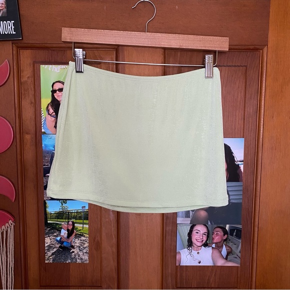 Edikted Neon Green Mini Skirt - Picture 1 of 5